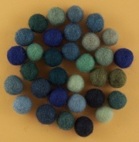 Handmade Felt Accessories - 10mm Balls - Blues